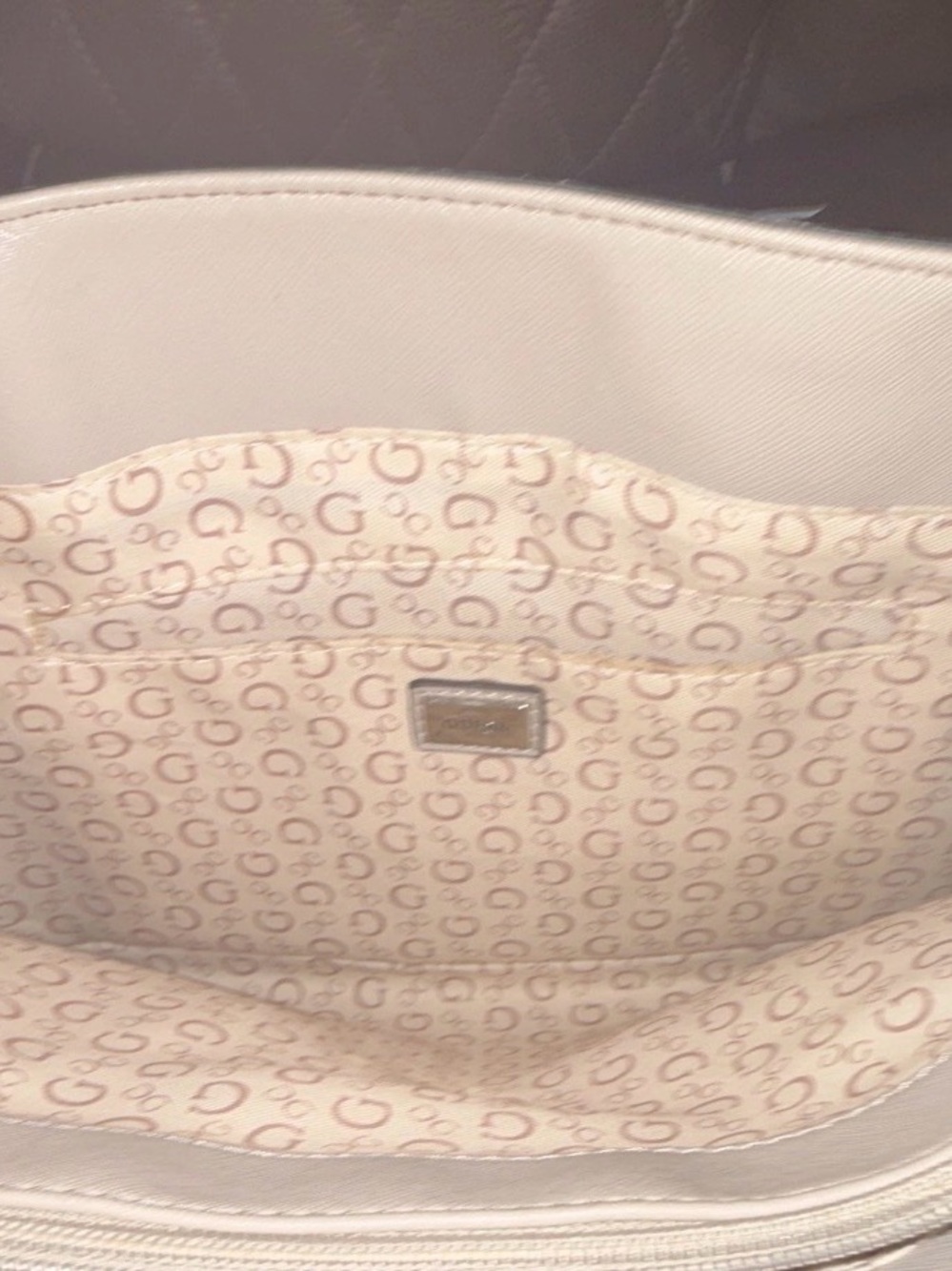 GUESS Floral Print Pink Tote with Double Straps - Picture 2 of 2